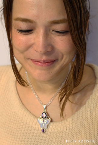 40cm・水晶ネックレス