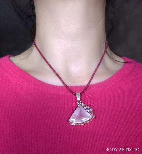 ルビー42.5cmネックレス